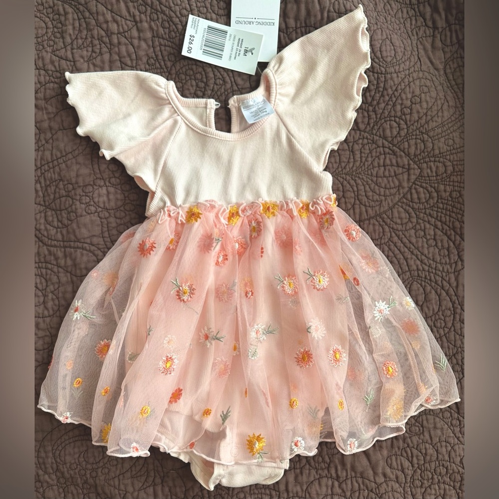 🇦🇺  NWT Kidding Around - Embroidered Dress Romper 18M Australian Brand